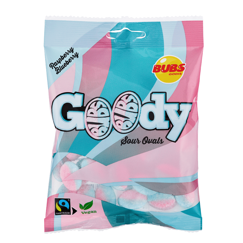 BUBS Goody Mini Sour Raspberry-Blueberry 90g