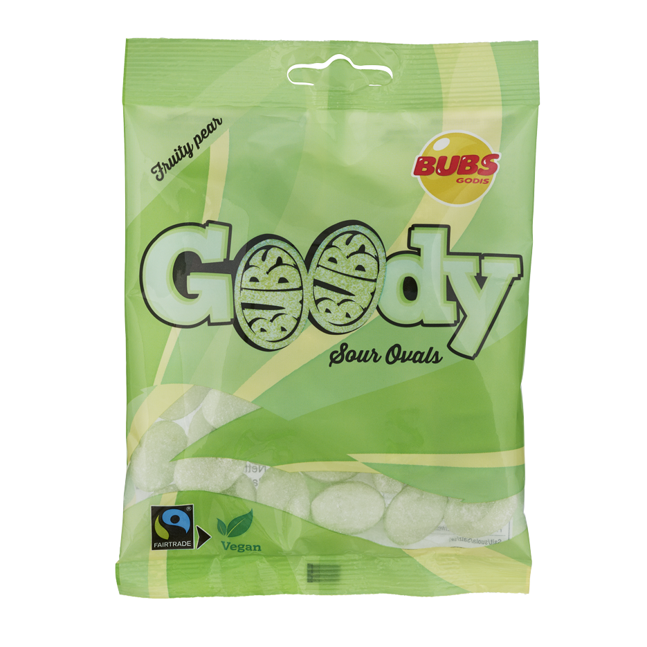 BUBS Goody Mini Sour Fruity Pear 90g