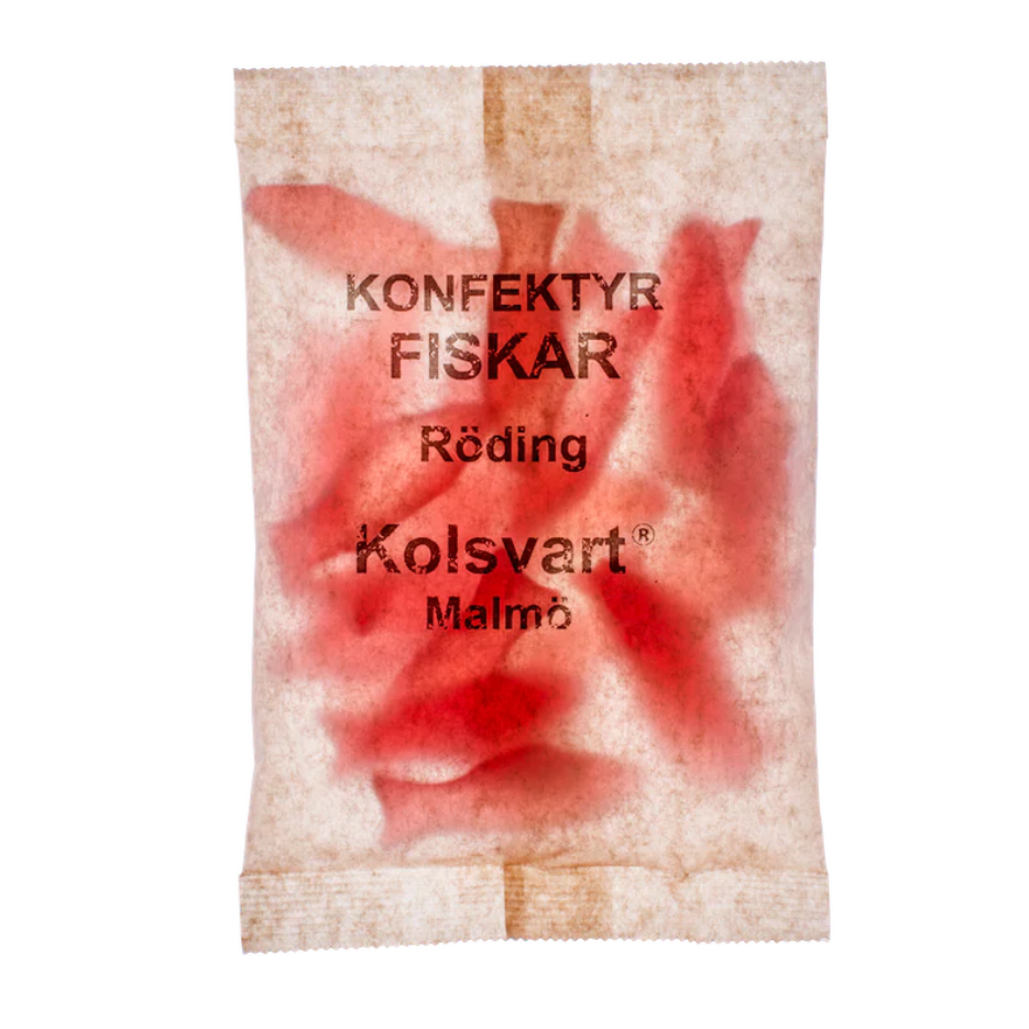 Kolsvart Swedish Fish "Röding" Raspberry 120g