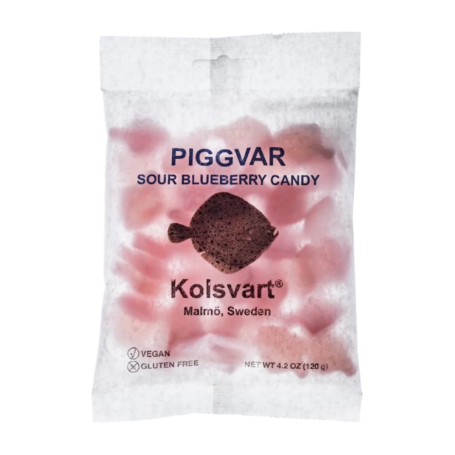 Kolsvart Swedish Fish "Piggvar" Sour Blueberry 120g